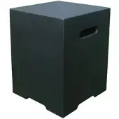 Elementi - Kleine gasfles cover betonlook vierkant zwart