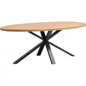 Profijt Meubel Eettafel Caltana 170x105 cm lichtbruin ovaal