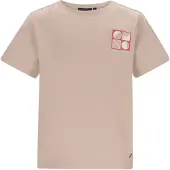 Like Flo Boys T-shirt met backprint beige Jongens Katoen Ronde hals Backprint - maat 110