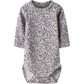 Name it BABY gebloemde romper lila gebreid Paars Meisjes Stretchkatoen Ronde hals - maat 56