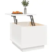 vidaXL Salontafel 40x50x35 cm massief grenenhout wit