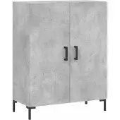 vidaXL Dressoir 69,5x34x90 cm bewerkt hout betongrijs