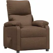 vidaXL Fauteuil verstelbaar stof bruin