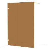 Maxaro Diamond Inloopdouche | 140 cm Glanzend lichtgoud Bronsglas Vaste wand
