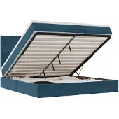 vidaXL Ottoman bed met matrassen 200x200cm fluweel donkerblauw
