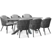 Santika Furniture Santika Marani/Ellisse 240x107 cm dining tuinset 7-delig