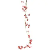 Viana Kunsthangplanten bessentak rood groen H150cm