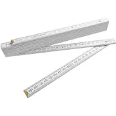 Combicraft Blanco houten duimstok 2 meter wit - per stuk
