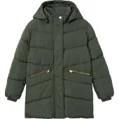 Name it Winterjas 'NKFMemo' goud / donkergroen