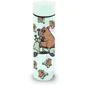 KARACTERMANIA - Oh My Pop! Capibara Beer Slimme Thermosfles 500 ml – Lichtblauw – RVS