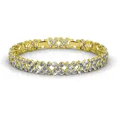 MYC Paris Bloemige armbanden - Goud en kristal