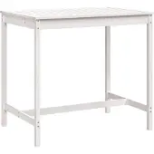 vidaXL Tuintafel 121x82,5x110 cm massief grenenhout wit