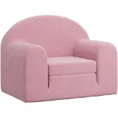vidaXL Kinderslaapbank zacht pluche roze