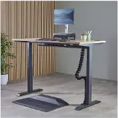 Fellowes - Cablespine - Kabelmanagement Slang voor Bureau – Kabelgoot Zit-Sta Bureau – Verstelbaar tot 130 cm – Kabelorganizer met Magneet & Voetplaat