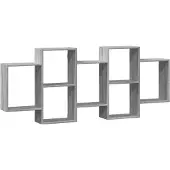 vidaXL Wandschap 159x18x65 cm bewerkt hout grijs sonoma eikenkleurig