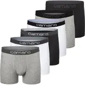 Camano Boxershorts grijs gemêleerd / zwart / wit