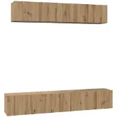 vidaXL Tv-meubelset 5 st Artisan Eiken Bewerkt hout
