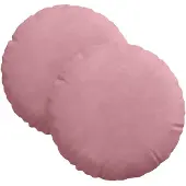 vidaXL Zitkussens 2 st Fluweel Roze Ø30 x 13 cm