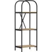 vidaXL Boekenplank 3-laags 40 x 30 x 109 cm Bewerkt hout Artisan Eiken