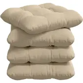 vidaXL Zitkussens 4 st Microvezel Stof Crèmekleurig 40 x 40 cm
