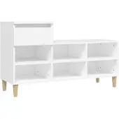 vidaXL Schoenenkast 102x36x60 cm bewerkt hout wit