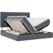 vidaXL Opbergbed met hoofdeinde Donkergrijs 180 x 200 cm Fluweel