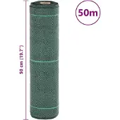 vidaXL Onkruidmembraan Groen 0,5x50 m PP