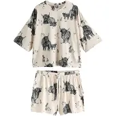 Next Korte pyjama beige / zwart