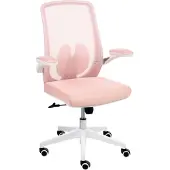 Beliani OVERLORD - Bureaustoel - Pastelroze - Mesh