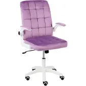 Beliani DANDY - Bureaustoel - Violet - Fluweel