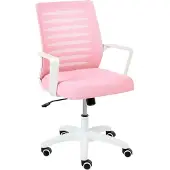 Beliani RADIANT - Bureaustoel - Roze - Mesh