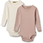 Wheat Rompertje/body oudroze / offwhite