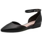 Tamaris Ballerina met riempjes zwart