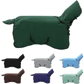 vidaXL Paardendeken Volledig Donkergroen 105 cm Polyester Fleece
