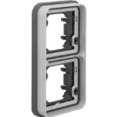 Berker inbouwframe, 2-voudig, verticaal, artikelnummer 13293515, kleur: lichtgrijs
