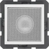 Hager Luidspreker 28829909 S.1/B.1/B.3/B.7 Glas polair wit, mat (1 stuk, Wandmontage, Niet verplaatsbaar), Luidsprekerstandaard + wandmontage, Wit