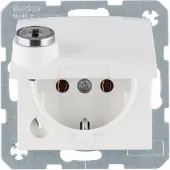 Berker stopcontact SCHUKO 47638989, S.1, polarwit, glanzend