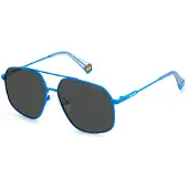 Polaroid Blauwe RVS Zonnebril