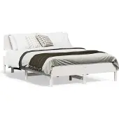 vidaXL Bedframe zonder matras massief grenenhout wit 120x190 cm