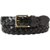 Levi's Riem 'Leather Braid Belt' zwart