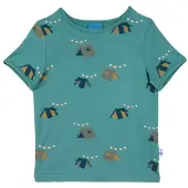Finkid - Kid's Ilta Sun - T-shirt 80/90, turkoois