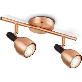 Home Sweet Home Moderne LED Opbouwspot Novi - Koper - 32/9.5/16cm - Dimbaar - plafonniere gemaakt van metaal - inclusief LED lichtbron - GU10 fitting - 5W - 390lm - 3000K - warm wit licht