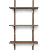 Ferm Living Sector Rek Smoked Oak|Brass | Triple - Narrow