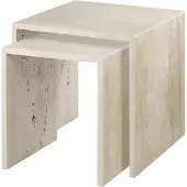 Blomus Varu Salontafel 2 Stuks Kleurig - Salontafels Travertijn Beige - 66943