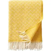 Klippan Yllefabrik Pampas wollen plaid 130x200 cm Geel