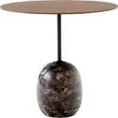 &tradition Lato LN9 bijzettafel Walnut-Emparador marble