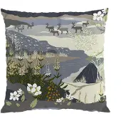 Arvidssons textil Fjällvandring kussenhoes 47x47 cm Blauw
