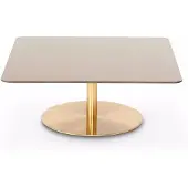 Tom Dixon Flash salontafel 80x80 cm Koperen messing standaard