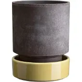 Bergs Potter Hoff pot Ø18 cm, Raw Grey-Pale Yellow