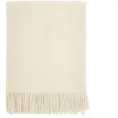 Scandi Living Sandstone wollen plaid 130x180 cm Creme